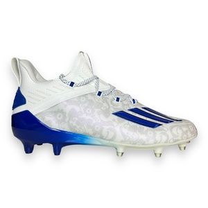 Adidas Adizero Reign Young King Football Cleats Floral Blue/White FU6707 Size 9
